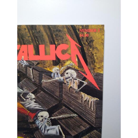Metallica Metal Thunder Hard Rock Fantasy Comic July 1992 Art Vintage NOS Unused - Picture 4 of 10